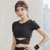 Áo tập croptop chéo bụng 2020