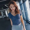 Áo tập croptop dúm
