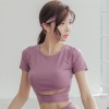 Áo tập croptop chéo bụng 2020