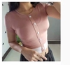Áo tập croptop nút