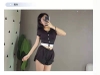 Áo tập croptop nút