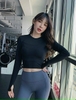 Áo tập crop tay dài lưới ngực