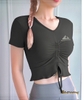 Áo tập croptop rút dây giữa vn
