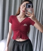 Áo tập croptop rút dây giữa vn