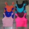 Áo tập 3 lỗ croptop rút tay bèo