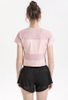Áo tập croptop pha lưới 021