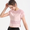 Áo tập croptop pha lưới 021