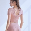 Áo tập crop thun dây cc 021