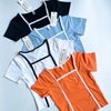 Áo tập croptop phối viền 021