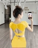 Bộ tập dài croptop nơ cài sau có mút sẵn