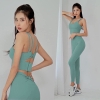 Bộ tập dài nơ bra dây đôi cài sau