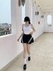 Quần tập chân váy ren KT