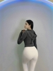 Áo khoác crop dệt 056