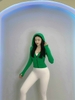 Áo khoác crop dệt 056