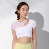 Áo croptop phối lưới vai