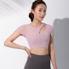 Áo croptop phối lưới vai