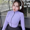 Áo khoác croptop dệt iso