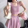 Áo tập bra gân cài sau