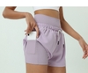 Quần tập đùi dù cạp cao túi trong