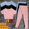 Bộ tập dài crop dệt VSQ