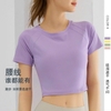 Áo tập croptop thun trơn NK 411