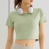 Áo tập croptop thun trơn NK 411