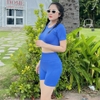 Bộ tập đùi croptop dệt kim 023