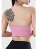 Áo tập bra yếm dệt gân naqi 513