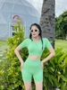 Bộ tập đùi croptop dệt kim 023