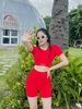 Bộ tập đùi croptop dệt kim 023