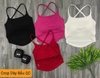 Áo tập bra crop dây tà bầu 2023
