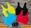 Áo tập bra crop dệt NK 105