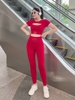 Bộ tập dài crop dệt BT khoét ngực