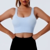 Áo tập bra croptop dệt sẵn mút