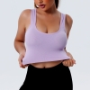 Áo tập bra croptop dệt sẵn mút