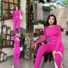 Bộ tập tay dài croptop dệt Mitao nhún