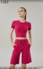 Bộ tập Croptop ngố thun lạnh sẵn mút