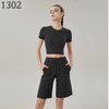 Bộ tập Croptop ngố thun lạnh sẵn mút