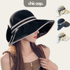 Mũ Rộng Vành Cúc Chéo Vạt Đính Nơ Kẻ Ngang CC76