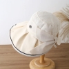 Mũ Lụa Satin JY Xẻ Nơ Rộng Vành Chống Nắng CC70
