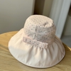 Mũ Lụa Satin Rộng Vành Chấm Bi Đính Nơ CC75