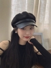 Mũ Nón Nồi Trái Bí Beret Phối Da Nâu Be Đen Retro Cổ Điển CC38
