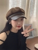 Mũ Nón Nồi Trái Bí Beret Phối Da Nâu Be Đen Retro Cổ Điển CC38