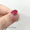 Nhẫn bạc đá màu tự nhiên