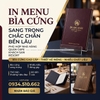 Menu bìa cứng chắc chắn, bền lâu