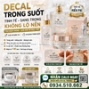 Tem trong suốt, nổi bật trên chai lọ