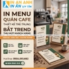 Menu quán cafe trẻ trung, bắt trend