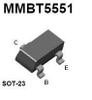 Transistor 2N5551 MMBT5551 G1 NPN 0.6A 160V SOT-23 RK-91
