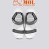 Giày sandal nam quai chữ Z Yanki YY021G2 màu xám phối đen