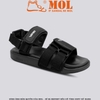 Sandal nam nữ quai ngang bản to hiệu Vento SD10110BB màu đen full